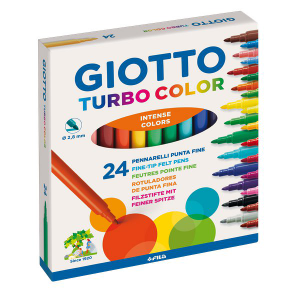 Confezione 24 Pennarelli Colorati Scuola Disegno Bambini Con Punta Sottile  Fine - Trade Shop TRAESIO - Cartoleria e scuola